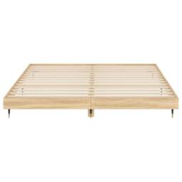Berkfield Home Bed Frame Sonoma Oak 120x200 cm Engineered Wood in Brown - Size: Small Double - thumbnail 6