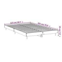 Berkfield Home Bed Frame Sonoma Oak 120x200 cm Engineered Wood in Brown - Size: Small Double - thumbnail 9