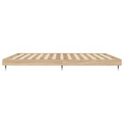 Berkfield Home Bed Frame Sonoma Oak 120x200 cm Engineered Wood in Brown - Size: Small Double - thumbnail 7