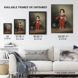"Artery8 Red Manuel Portrait Francisco Goya Wall Art Poster Print - Size: W18"" x H24""" - thumbnail 3