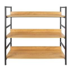 KORVIXA Beige 3 Tier Console Rack Sofa Side Storage rack - Size: 100 cm x 100 cm - thumbnail 1