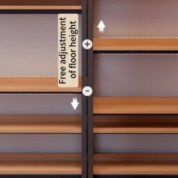 KORVIXA Beige 3 Tier Console Rack Sofa Side Storage rack - Size: 100 cm x 100 cm - thumbnail 4