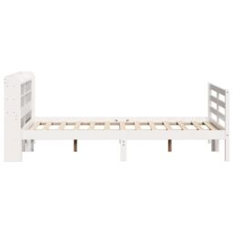 Berkfield Home Bed Frame with Headboard without Mattress White 135x190 cm Double - thumbnail 5