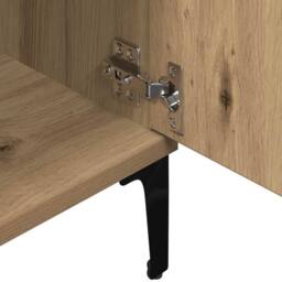 Berkfield Home TV Cabinet Artisan Oak 102x35x50 cm Engineered Wood in Brown - Size: 102 x 35 x 50 cm - thumbnail 8
