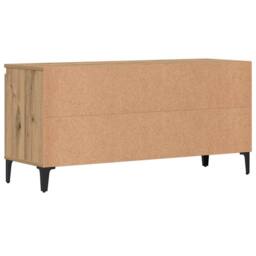 Berkfield Home TV Cabinet Artisan Oak 102x35x50 cm Engineered Wood in Brown - Size: 102 x 35 x 50 cm - thumbnail 6