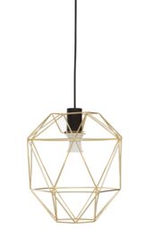 Orsina Polished Chrome Pendant Light, Triangle Cage Frame Hanging Ceiling Light For Kitchen, Ceiling Mounted Lamp in Gold - thumbnail 2
