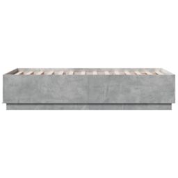Berkfield Home Bed Frame without Mattress Concrete Grey 90x190 cm Single - thumbnail 5