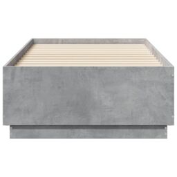 Berkfield Home Bed Frame without Mattress Concrete Grey 90x190 cm Single - thumbnail 4
