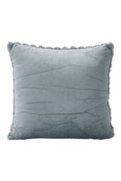 Living and Home 45x45cm Brushed Fabric Cushion Fluffy Striped Throw Pillow in Grey - Size: 45x45 cm - thumbnail 4