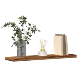Berkfield Home Wall Shelves 4 pcs Old Wood 40x10x1.5 cm Engineered Wood in Brown - thumbnail 2