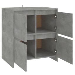 Berkfield Home Sideboard Concrete Grey 70x41x75 cm Engineered Wood - Size: 70 x 41 x 75 cm - thumbnail 5