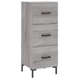 Berkfield Home Highboard Grey Sonoma 34.5x34x180 cm Engineered Wood - thumbnail 5