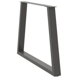 Berkfield Home Dining Table Legs V-Shape 3 pcs Anthracite 90x(72-73.3) cm Steel in Black - thumbnail 4