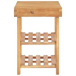Berkfield Home Shoe Rack 70x32x46 cm Solid Acacia Wood in Brown - Size: 70 x 32 x 46 cm - thumbnail 3