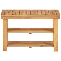 Berkfield Home Shoe Rack 70x32x46 cm Solid Acacia Wood in Brown - Size: 70 x 32 x 46 cm - thumbnail 2