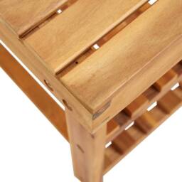 Berkfield Home Shoe Rack 70x32x46 cm Solid Acacia Wood in Brown - Size: 70 x 32 x 46 cm - thumbnail 4