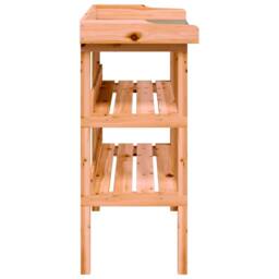 Berkfield Home Plant Table with Shelves Brown 78x38x82.5 cm Solid Wood Fir - thumbnail 5