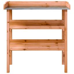 Berkfield Home Plant Table with Shelves Brown 78x38x82.5 cm Solid Wood Fir - thumbnail 4