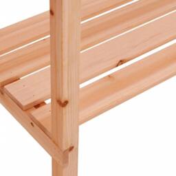Berkfield Home Plant Table with Shelves Brown 78x38x82.5 cm Solid Wood Fir - thumbnail 8