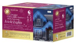 Shatchi 240 Blue LED Icicle Christmas Lights - 8 Modes, Auto Timer - thumbnail 6