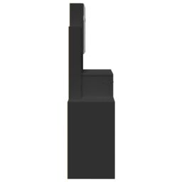 Berkfield Home Dressing Table with Cabinet Black 80x35x132 cm - Size: 80 x 35 x 132 cm - thumbnail 6