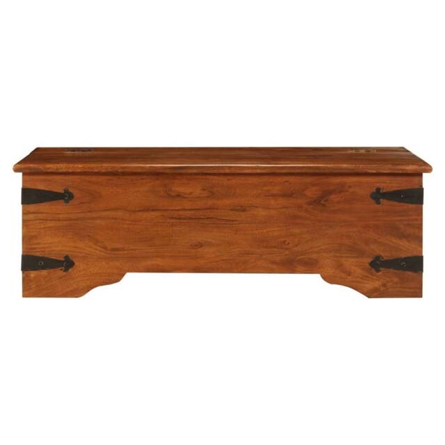 Berkfield Home Beautiful Coffee Table Solid Acacia Wood Honey Finish 110x55x35 cm in Brown - Size: 110 x 55 x 35 cm - image 1