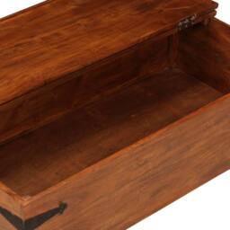 Berkfield Home Beautiful Coffee Table Solid Acacia Wood Honey Finish 110x55x35 cm in Brown - Size: 110 x 55 x 35 cm - thumbnail 7
