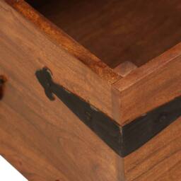 Berkfield Home Beautiful Coffee Table Solid Acacia Wood Honey Finish 110x55x35 cm in Brown - Size: 110 x 55 x 35 cm - thumbnail 8