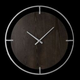 Native Home & Lifestyle Minimalist Wood & Silver Wall Clock in White - Size: 1 Pack - thumbnail 4