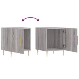 Berkfield Home Modern Bedside Cabinets 2 pcs Grey Sonoma 40x40x50 cm Engineered Wood - Size: 40 x 40 x 50 cm - thumbnail 9