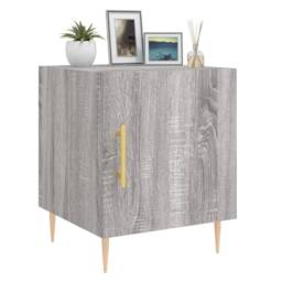 Berkfield Home Modern Bedside Cabinets 2 pcs Grey Sonoma 40x40x50 cm Engineered Wood - Size: 40 x 40 x 50 cm - thumbnail 4