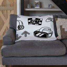 Benjamin Tate Design Game Doodles Blanket in Natural - Size: 120 cm x 150 cm - thumbnail 2