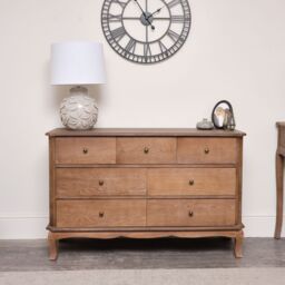 Melody Maison 7 Drawer Dark Wood Chest Of Drawers - Ashwell Range in Dark Brown - thumbnail 6