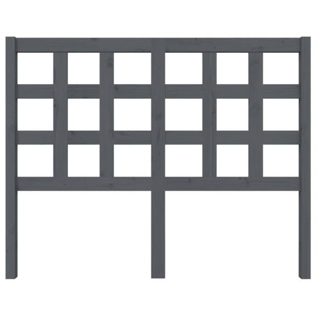 Berkfield Home Beautiful Bed Headboard Grey 125.5x4x100 cm Solid Wood Pine - image 1