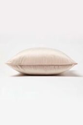 Homescapes Filled Velvet Cushion with Piped Edge 46 x 46 cm in Cream - thumbnail 4
