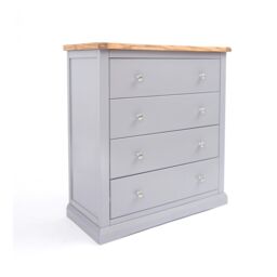 Cabinet Bits Rocca 4 Drawer Chest of Drawers Chrome Knob in Grey - thumbnail 2