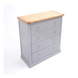 Cabinet Bits Rocca 4 Drawer Chest of Drawers Chrome Knob in Grey - thumbnail 3