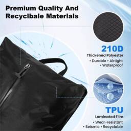 Nordara 33L BAG*1+Pump Reusable Vacuum Storage Bags with Pump, Space Saving in Black - thumbnail 5