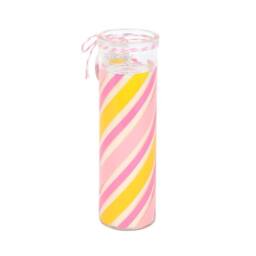 Something Different Cotton Candy Candy Stripe Tube Candle in Pink - thumbnail 2