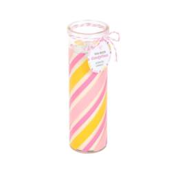 Something Different Cotton Candy Candy Stripe Tube Candle in Pink - thumbnail 1