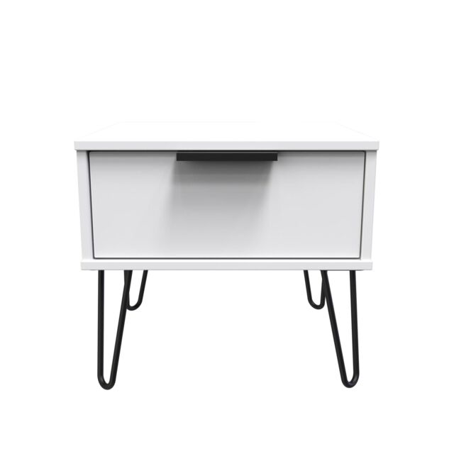 Ready Assembled 2 U Fuji 1 Drawer Side Table (Ready Assembled) in White - image 1