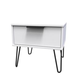 Ready Assembled 2 U Fuji 1 Drawer Side Table (Ready Assembled) in White - thumbnail 3