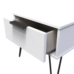 Ready Assembled 2 U Fuji 1 Drawer Side Table (Ready Assembled) in White - thumbnail 5