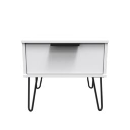 Ready Assembled 2 U Fuji 1 Drawer Side Table (Ready Assembled) in White - thumbnail 1