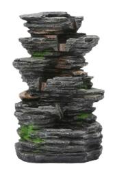 H&O Direct 48.5cm H Outdoor Rockery Solar-Powered Water Fountain Decor in Natural - thumbnail 5