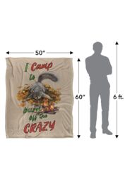 JQ Licensing James Piazza Crazy For Camping Squirrel Silky Touch Super Soft Throw Blanket 152 X 127 cm in White - thumbnail 5
