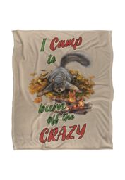 JQ Licensing James Piazza Crazy For Camping Squirrel Silky Touch Super Soft Throw Blanket 152 X 127 cm in White - thumbnail 1