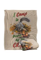 JQ Licensing James Piazza Crazy For Camping Squirrel Silky Touch Super Soft Throw Blanket 152 X 127 cm in White - thumbnail 2