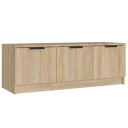 Berkfield Home TV Cabinet Sonoma Oak 102x35x36.5 cm Engineered Wood in Light Tan - thumbnail 3