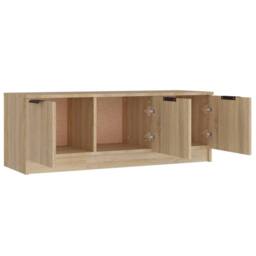 Berkfield Home TV Cabinet Sonoma Oak 102x35x36.5 cm Engineered Wood in Light Tan - thumbnail 6